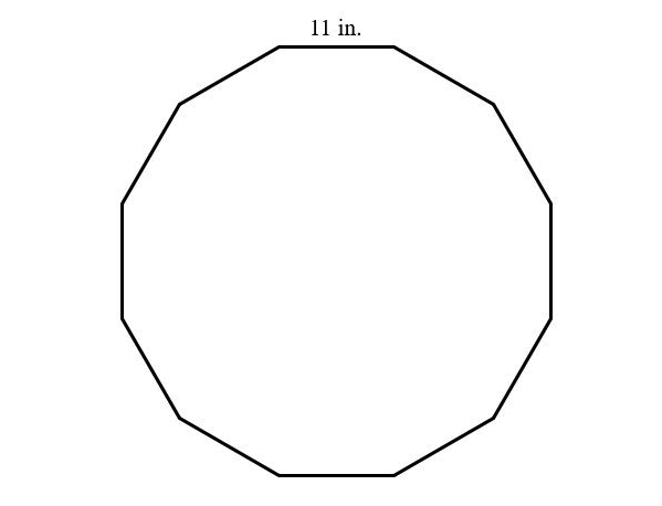 What Is The Area Of A Regular Dodecagon With 11 Inch Sides Help Please Wyzant Ask An Expert